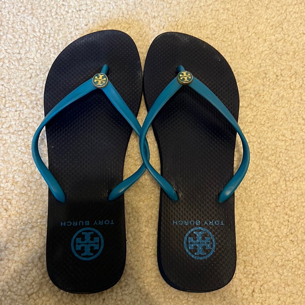 Tory Burch flip flops, size 8